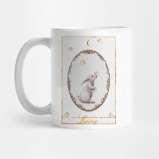 Tarot Card Gold Watercolor Rabbit| Gold Crescent Moon| Gold Butterflies Mug